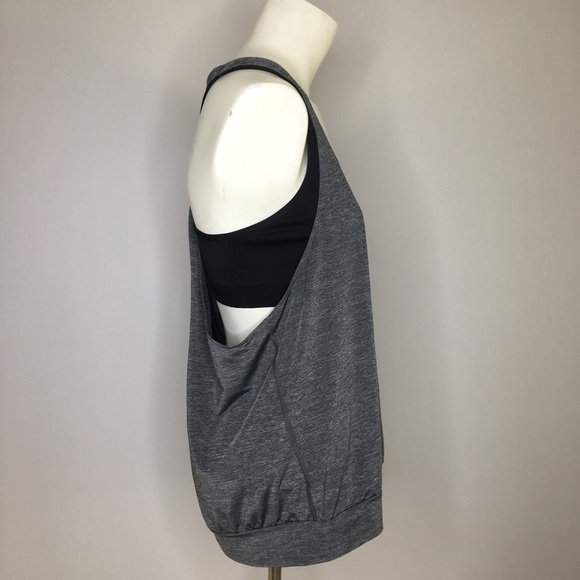 Nike Gray Racerback Tank with Black Sports Bra - Picture 3 of 6